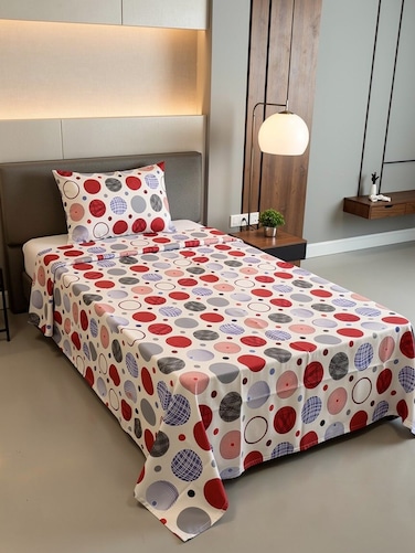 2-Piece Single Polyester Bedsheet Set &ndash; Soft, Durable with 1 Pillow Case &amp; 1 Bedsheet