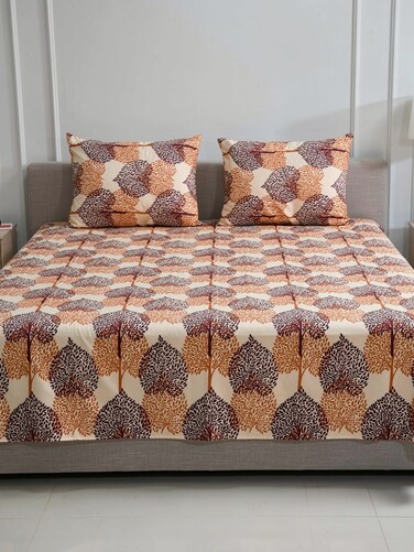 3-Piece King Size 180 TC Flat Bedsheet And Pillow Case Set Includes 1x Bedsheet 220x240 cm, 2x Pillow Cases 50x75 cm