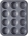 Carbon Steel Muffin Pan - 12-Cavity Non-Stick Bakeware for Cupcakes, Mini Pies &amp; Muffins - Durable Oven Baking Tray