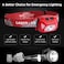 Lepro Headlights, LED Headlamps, High Brightness, Battery Operated, Spot/Wide Beam Switching/Red Sub-LED Included, 22 Hours/Waterproof Headlights for Outdoor Camping, Hiking, Emergency, Fishing - Red