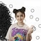 50-Pack Black Elastic Hair Ties for Girls &ndash; Stylish Ponytail &amp; Bracelet Set with Strong Stretch Rubber Bands for Everyday Trendy Hairstyles
