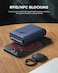 VULKIT Pop up Card Wallet with AirTag Holder RFID Blocking Credit Card Holder with Banknote Compartment &amp; ID Window for Men (Navy)
