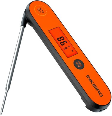 Inkbird IHT-1P Food Thermometer Probe Meat Thermometer for BBQ Candy Milk Baking Liquid Digital Preserve Thermometer with Backlight Hanging Calibration Foldable Food Probe
