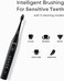 MySmile DY156 Electric Toothbrush for Adults, Rechargeable Sonic Battery Toothbrush Portable with 3 Brush Heads, 2 Mins 5 Modes Smart Timer, 45000VPM, One Charge for 60 Days (Black, M)