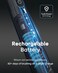MySmile DY156 Electric Toothbrush for Adults, Rechargeable Sonic Battery Toothbrush Portable with 3 Brush Heads, 2 Mins 5 Modes Smart Timer, 45000VPM, One Charge for 60 Days (Black, M)