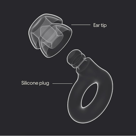 Loop Quiet 2 Plus Ear Plugs with Double Tips &ndash; Ultra-Comfy Reusable Earplugs For Sleep, Focus, Travel, Noise Sensitivity   Flexible Protection   24 dB (SNR) Noise Reduction + 3 dB with Double Tips
