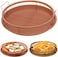 Round Crispy Frying Basket with Drip Tray &ndash; Copper Steel Mesh Deep Fry Basket with Handles for Fried Chicken, French Fries, Snacks &amp; Oil Straining