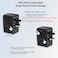 SAUNORCH Universal Travel Adapter, PD 35W 7 in 1 International Power Plug Adapter with 7.0A 4 USB-C and 2 USB-A Fast Wall Charger, Worldwide AC Outlet for US Europe UK AUS (Black+Silve
