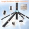 Eocean 180cm Phone Tripod Stand Selfie Stick with Remote, Upgrade Quadripod iPhone Tripod for Filming, Anti-Shake Travel Mobile Tripod Stand with Balance Handle and 1/4 Screw
