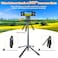 Eocean 180cm Phone Tripod Stand Selfie Stick with Remote, Upgrade Quadripod iPhone Tripod for Filming, Anti-Shake Travel Mobile Tripod Stand with Balance Handle and 1/4 Screw
