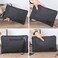 Mens Clutch Purse Handbags Synthetic Oxford fabric Bags with Wrist Strap Zip Closure 7.9 Inch for Business Travel Work-M Grey
