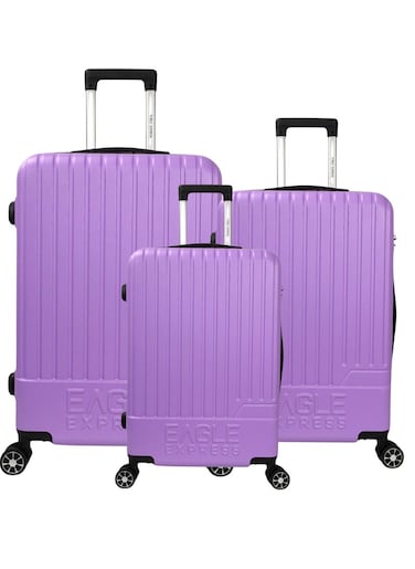 EAGLE EXPRESS FUSION ABS HARD TROLLEY 20,24,28 inch 3 Piece Set ORCHID
