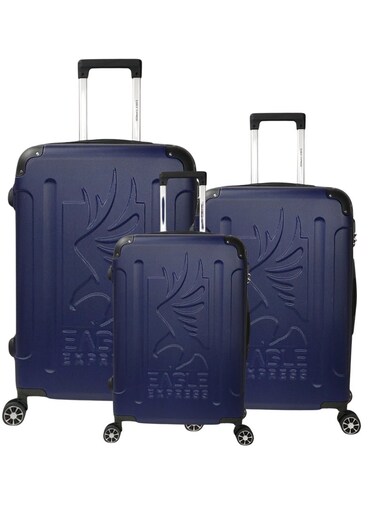 EAGLE EXPRESS PROTECTOR ABS HARD TROLLEY 20,24,28 inch 3 Piece Set NAVY BLUE