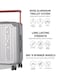 TOM CRUISER Wider Hard Trolley 20 Inch Silver - Premium &amp; Durable Luggage for Travel