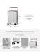 TOM CRUISER Wider Hard Trolley 20 Inch Silver - Premium &amp; Durable Luggage for Travel