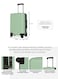 TOM CRUISER Jet Setter Hard Trolley 20 Inch Green - Premium &amp; Durable Travel Luggage