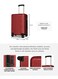TOM CRUISER Jet Setter Hard Trolley 20 Inch Red - Stylish &amp; Durable Travel Luggage