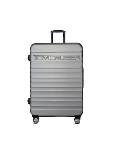 TOM CRUISER Premier Smart Scale Hard Trolley 20 Inch Silver - Advanced &amp; Durable Travel Luggage