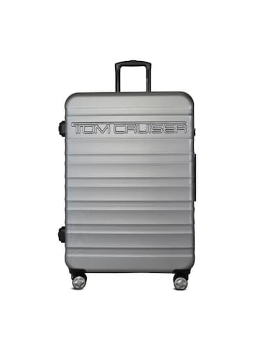 TOM CRUISER Premier Smart Scale Hard Trolley 28 Inch Silver - Large &amp; Durable Luggage with Smart Scale for Travel