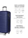 TOM CRUISER Premier Smart Scale Hard Trolley 20 Inch Blue - Compact &amp; Durable Travel Luggage with Smart Scale