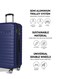 TOM CRUISER Premier Smart Scale Hard Trolley 24 Inch Blue - Durable &amp; Spacious Luggage with Smart Scale for Travel