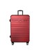 TOM CRUISER Premier Smart Scale Hard Trolley 20 Inch Red - Compact &amp; Durable Luggage with Smart Scale for Travel