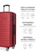 TOM CRUISER Premier Smart Scale Hard Trolley 24 Inch Red - Durable &amp; Spacious Luggage with Smart Scale for Travel