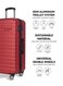 TOM CRUISER Premier Smart Scale Hard Trolley 28 Inch Red - Large &amp; Durable Luggage with Smart Scale for Travel