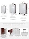 TOM CRUISER Grand Tour Hard Trolley 20 Inch with 16 Inch Vanity Case White - Durable Travel Luggage Set for Men &amp; Women