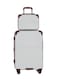 TOM CRUISER Grand Tour Hard Trolley 20 Inch with 16 Inch Vanity Case White - Durable Travel Luggage Set for Men &amp; Women
