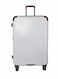 TOM CRUISER Grand Tour Trolley 28 Inch White - Large &amp; Durable Travel Luggage