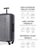 TOM CRUISER Space Trolley 28 Inch Gray - Large &amp; Durable Luggage for Travel