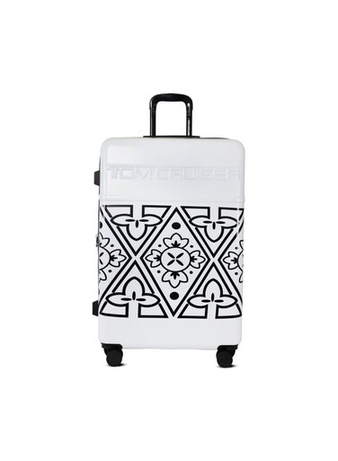 TOM CRUISER Vision Hard Trolley 20 Inch White - Compact &amp; Durable Travel Luggage