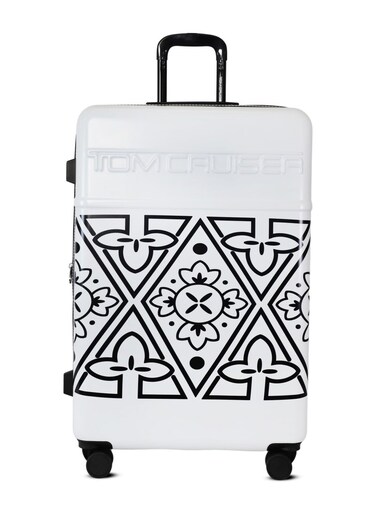 TOM CRUISER Vision Hard Trolley 28 Inch White - Large &amp; Durable Travel Luggage