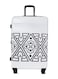 TOM CRUISER Vision Hard Trolley 28 Inch White - Large &amp; Durable Travel Luggage
