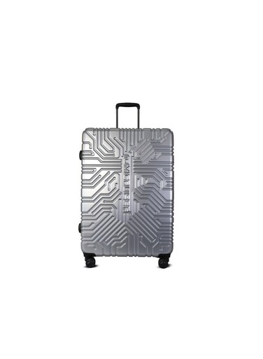 TOM CRUISER Matrix Hard Trolley 28 Inch Silver - Large &amp; Durable Travel Luggage
