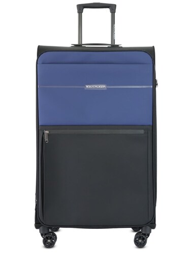 TOM CRUISER Legacy Soft Luggage Trolley 24 Inch Blue - Durable &amp; Spacious Travel Luggage