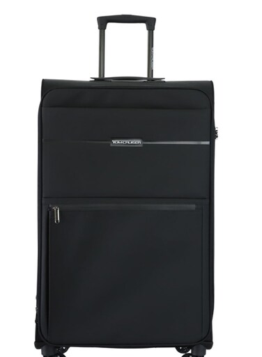 TOM CRUISER Legacy Soft Luggage Trolley 20 Inch Black - Compact &amp; Durable Travel Luggage