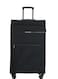 TOM CRUISER Legacy Soft Luggage Trolley 24 Inch Black - Durable &amp; Spacious Travel Luggage