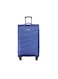TOM CRUISER Elite Soft Luggage Trolley 20 Inch Blue - Compact &amp; Durable Travel Luggage