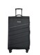 TOM CRUISER Elite Soft Luggage Trolley 24 Inch Black - Durable &amp; Spacious Travel Luggage