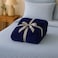 Elega Decor Flannel Blanket, 150x200 cm, Single, Double-Brushed Polyester 300 GSM - Navy Blue