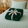 Elega Decor Flannel Blanket, 150x200 cm, Single, Double-Brushed Polyester 300 GSM - Dark Green