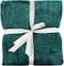Elega Decor Flannel Blanket, 150x200 cm, Single, Double-Brushed Polyester 300 GSM - Dark Green