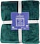 Elega Decor Flannel Blanket, 150x200 cm, Single, Double-Brushed Polyester 300 GSM - Dark Green