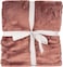 Elega Decor Flannel Blanket, 200x220 cm, Single, Double-Brushed Polyester 300 GSM - Brown