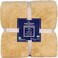 Elega Decor Sherpa Blanket Double, 200x220 cm, Ultra-Soft Flannel Throw with Plush Fleece - Beige