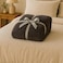 Elega Decor Sherpa Blanket Double, 200x220 cm, Ultra-Soft Flannel Throw with Plush Fleece - Dark Grey