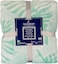 Elega Decor Flannel Blanket, Jacquard 150x200 cm Single, Super Soft Cozy Throw Blanket - Leaf Embossed