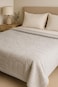 Elega Decor Jacquard Sherpa Blanket, Single Size 150x200 cm, Square Embossed Design - Grey